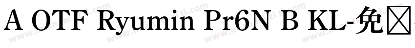 A OTF Ryumin Pr6N B KL字体转换
